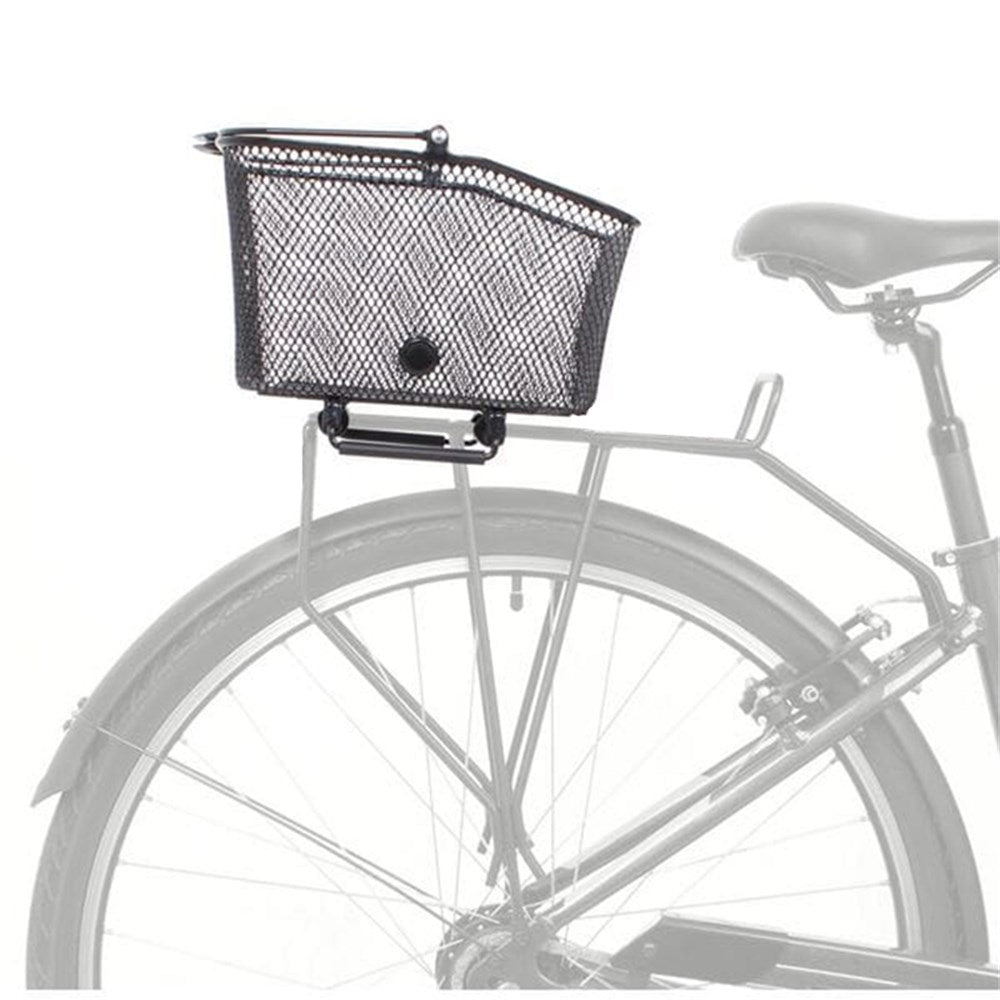 QBP Rear Quick Release Steel Bike Basket 41 x 33 x 25cm – Black