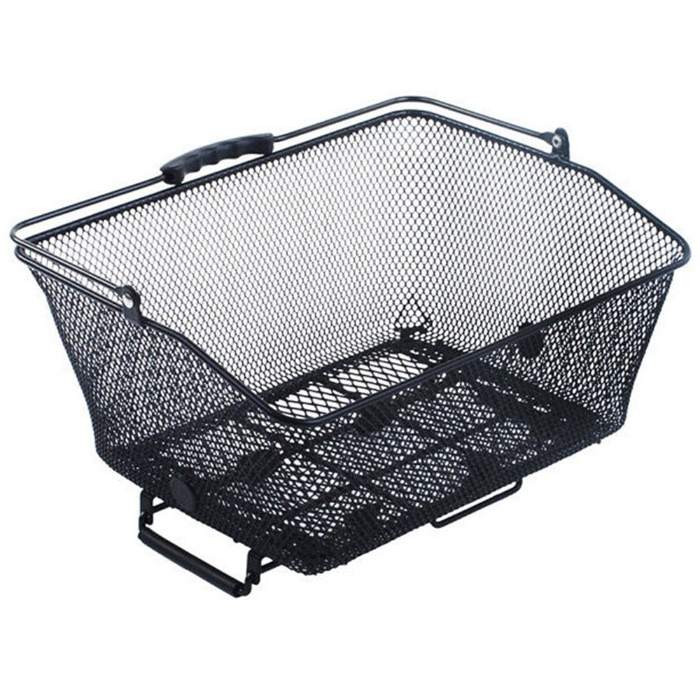 QBP Rear Quick Release Steel Bike Basket 41 x 33 x 25cm – Black
