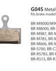 Shimano XT SLX Alfine G04S Metal Disc Brake Pads w/Split Pin