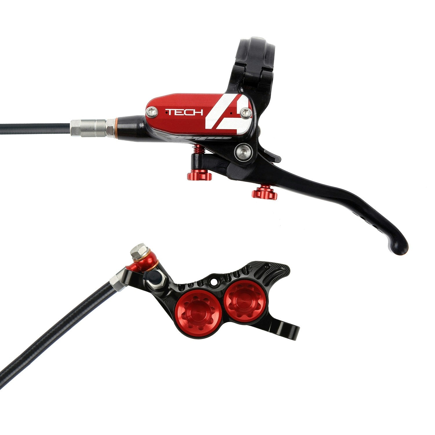 Hope Tech4 V4 Brake Front Black Cable - Black/Red