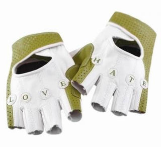 Knog Love Hate Leather Gloves Short Green XL