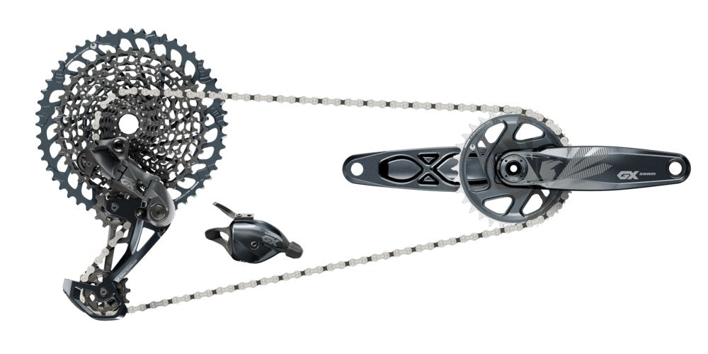 SRAM GX Eagle DUB Groupset Lunar (Rear Der - Trigger Shifter w Clamp - Crankset DUB 12s 175 BOOST w DM 32t X-SYNC Chainring - Chain 126 links 12s - Cassette XG-1275 10-52t - Chaingap Gauge)