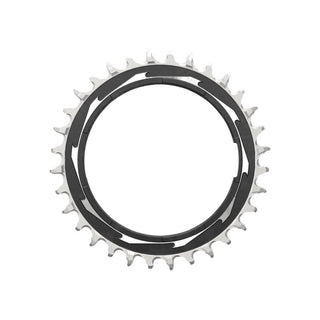 SRAM Chain Ring T-TYPE 34T Powermeter Threaded 0mm Offset Eagle (including pin thread backup and screw) - Black/Silver XXSL D1