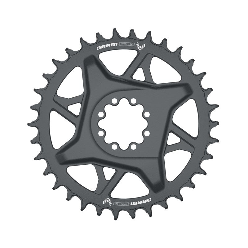 SRAM Chain Ring T-TYPE 38T DM 3mm Offset Eagle (including 8 bolts) Black - XXSL D1