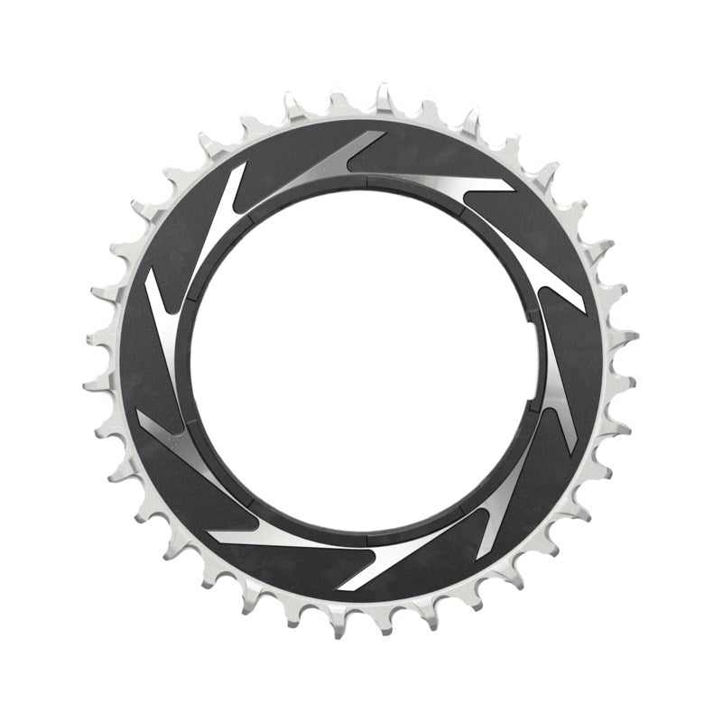 SRAM Chain Ring T-TYPE 38T Powermeter Threaded 0mm Offset Eagle (including pin thread backup and screw) - Black/Silver XXSL D1