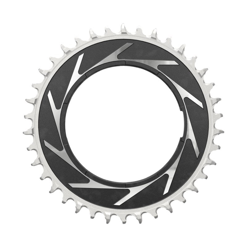 SRAM Chain Ring T-TYPE 38T Powermeter Threaded 0mm Offset Eagle (including pin thread backup and screw) - Black/Silver XXSL D1
