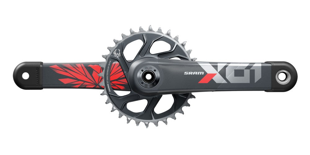 SRAM Crankset X01 Eagle DUB 12s 170 w DM 32T X-SYNC 2 Chainring Lunar Oxy Red (DUB Cups/Bearings not included) C3