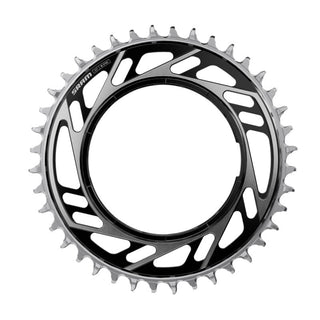 SRAM CHAIN RING ROAD 40T THREADED MOUNT X-SYNC 6.5MM OFFSET RED E1 BLACK/SILVER (including thread back up pin for chainring)