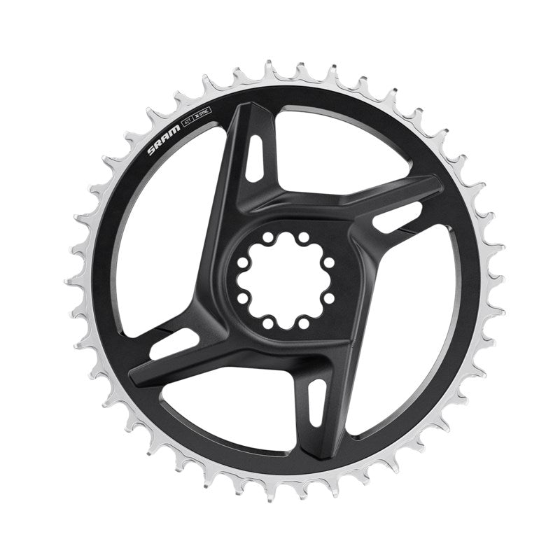 SRAM CHAIN RING ROAD 42T DM X-SYNC 6.5MM OFFSET - BLACK/SILVER (RED E1) Including 8 chainring bolts