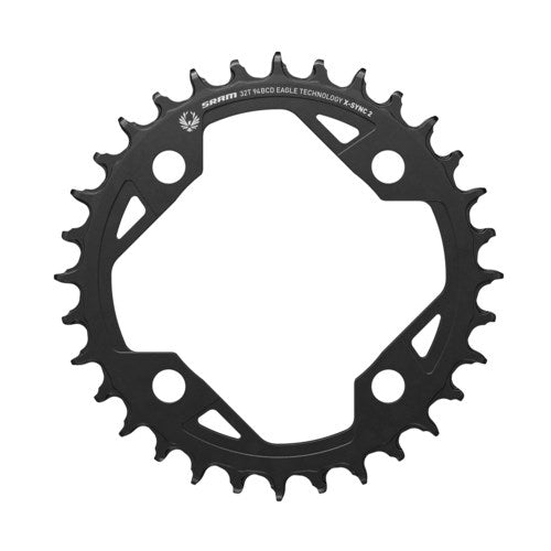 SRAM Chain Ring X-SYNC 2 30T 94 BCD Alum Eagle Black Light Powered EMTB