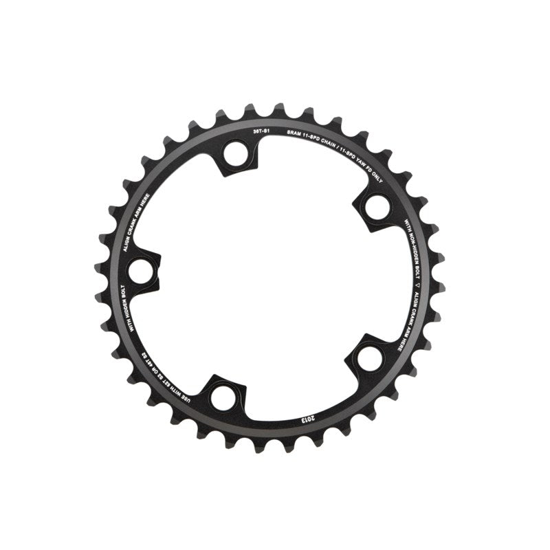 SRAM Chain Ring Road Red22/Force22/Rival22 X-Glide R 34T Yaw 11 Speed S2 110 Alum 3mm Blast Black (50-34)