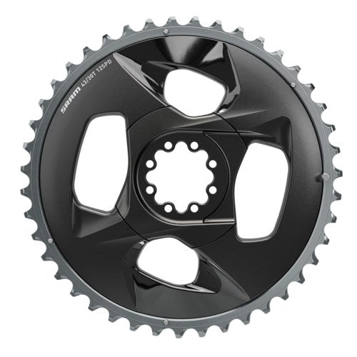 SRAM CHAIN RING ROAD 43T 94BCD 2X12 FORCE WIDE POLAR GREY WITH COVER PLATE