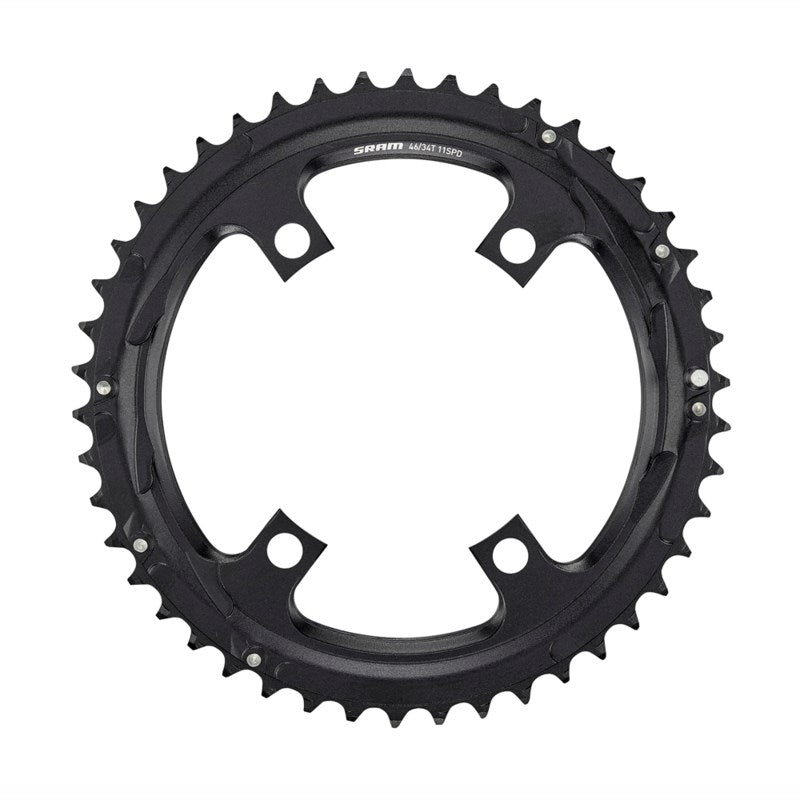 SRAM Chain Ring Road Asymmetrical 46T 110 Alum 3mm Black (46-34)