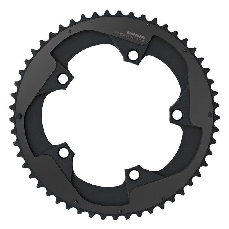 SRAM Chain Ring Road Red2012 X-Glide R 39T Yaw 10 speed S1 130 Alum 3mm BlastBlack (53-39)