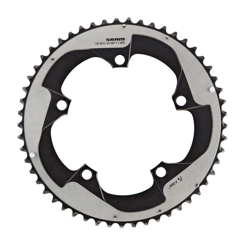 SRAM Chain Ring Road Red2012 X-Glide R 39T Yaw 10 speed S1 130 Alum 3mm BlastBlack (53-39)
