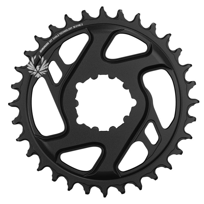 SRAM Chain Ring X-SYNC 2 Oval 32T DM 6mm Offset Alum Eagle Black