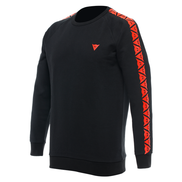 Dainese Casual Stripes Sweater - Black/Fluo-Red