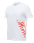 Dainese Casual Big Logo T-Shirt - White/Fluo-Red