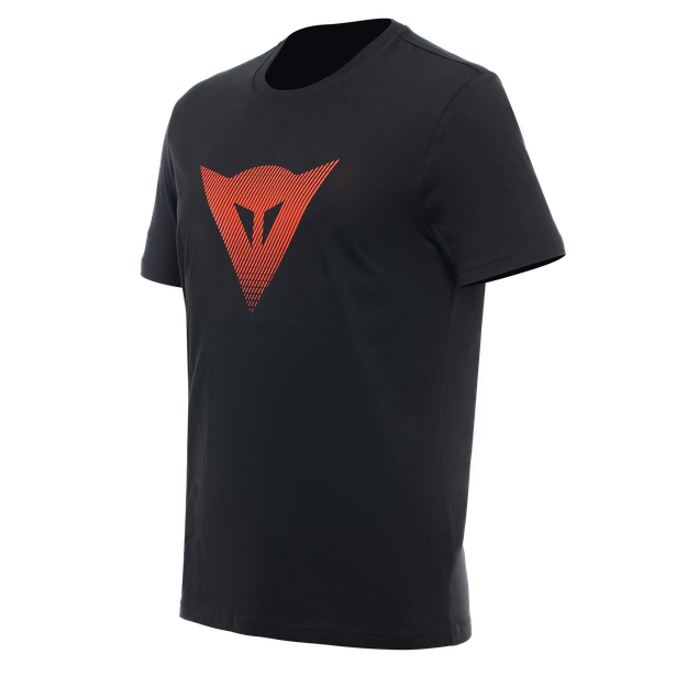 Dainese Casual Logo T-Shirt - Black/Fluo-Red