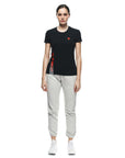 Dainese Casual Logo Lady T-Shirt - Black/Fluo-Red