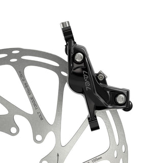 SRAM Disc Brake Level Silver Stealth 4 Piston -  Aluminum Lever - Stainless Hardware - Reach Adj - Black Ano Front 950mm Hose (includes MMX Clamp - Rotor/Bracket sold separately) C1