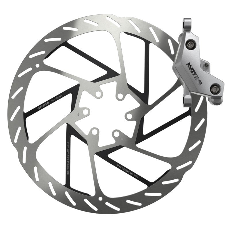 SRAM Disc Brake Motive Ultimate - Clear Ano - Bearing Carbon Lever -Tool Free Reach - Bleeding Edge - Front/Rear - 2000mm Hose (includes MMX Clamp - Rotor/Bracket sold separately) A1