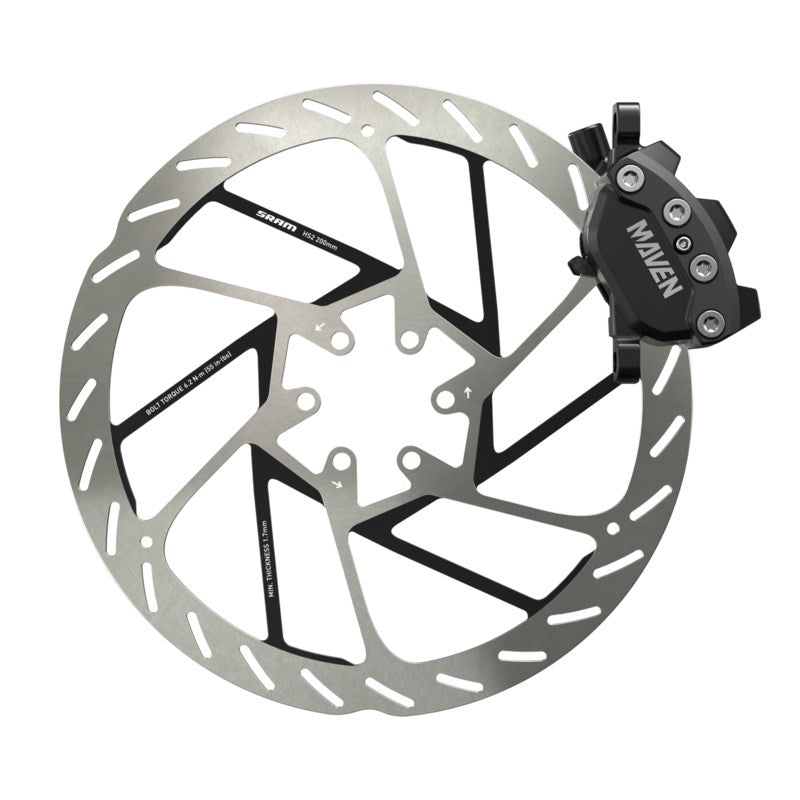 SRAM Disc Brake Maven Base - Aluminum Lever - Stainless Hardware - Reach Adj - Diffusion Black - Front - 950mm Hose (includes MMX Clamp -20P-2 Bracket) A1