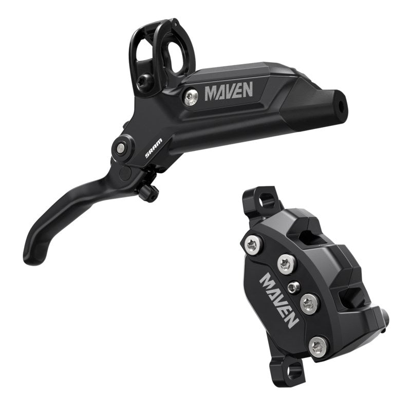 SRAM Disc Brake Maven Base - Aluminum Lever - Stainless Hardware - Reach Adj - Diffusion Black - Front/Rear - 2000mm Hose (includes MMX Clamp -20P-2 Bracket -Bleeding Edge Tool) A1