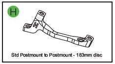 HOPE BRAKE CALLIPER MOUNT BLACK PM 160 - PM 203 Brake