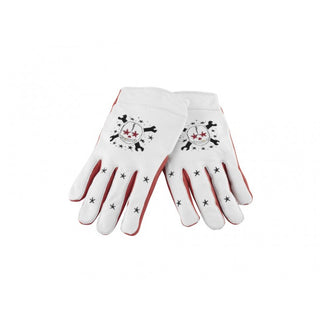 Knog Skull Spangled Skull Leather Gloves Long Small