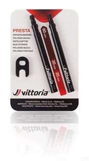 Vittoria Valve Ext 60mm Alloy 2Pcs - Black