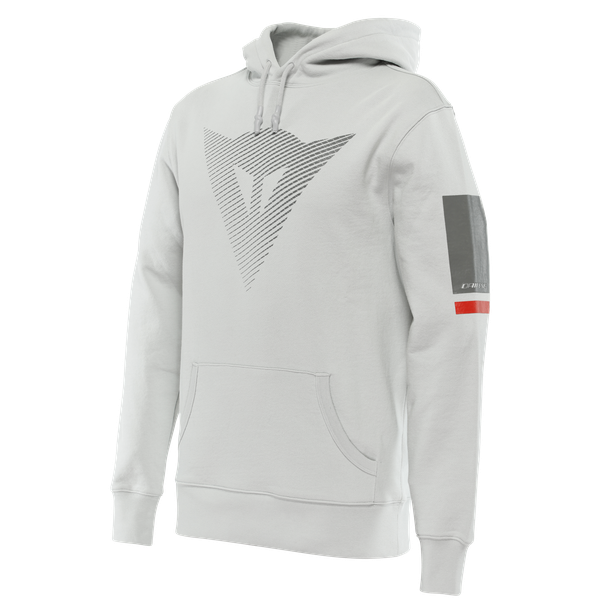Dainese Fade Hoodie - Glacier-Gray/Dark-Gray/Red