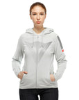 Dainese Fade Lady Hoodie - Glacier-Gray/Dark-Gray/Red