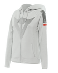 Dainese Fade Lady Hoodie - Glacier-Gray/Dark-Gray/Red