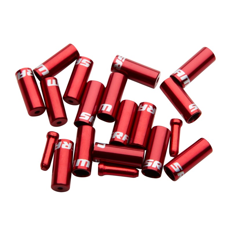 SRAM Ferrule Kit - Aluminum Red - includes Shift 4.0mm Qty 10 - Brake 5.0mm Qty 6 - Cable Tip Qty 4