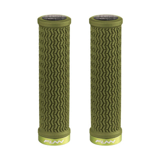 FUNN Holeshot Lock On Grips - Olive Green