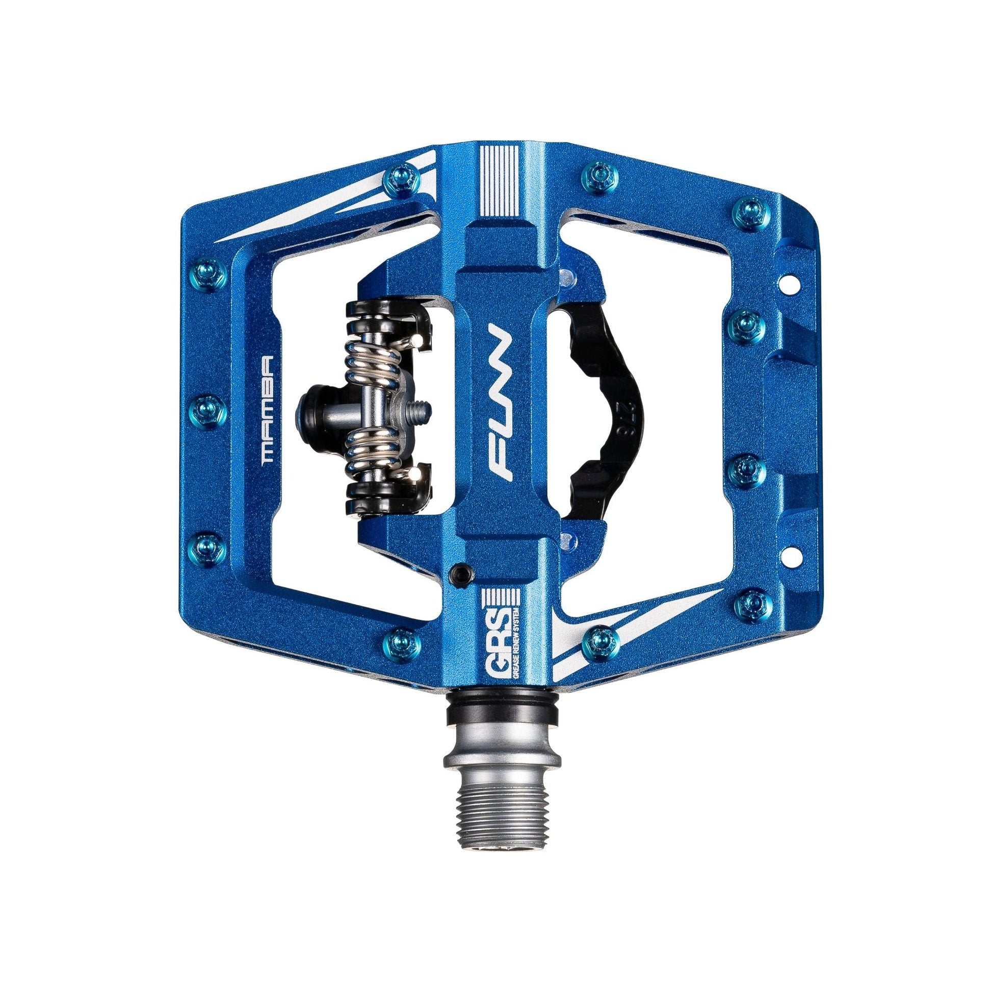 FUNN Mamba S SPD Clipless MTB Single Sided Pedal Pair - Blue