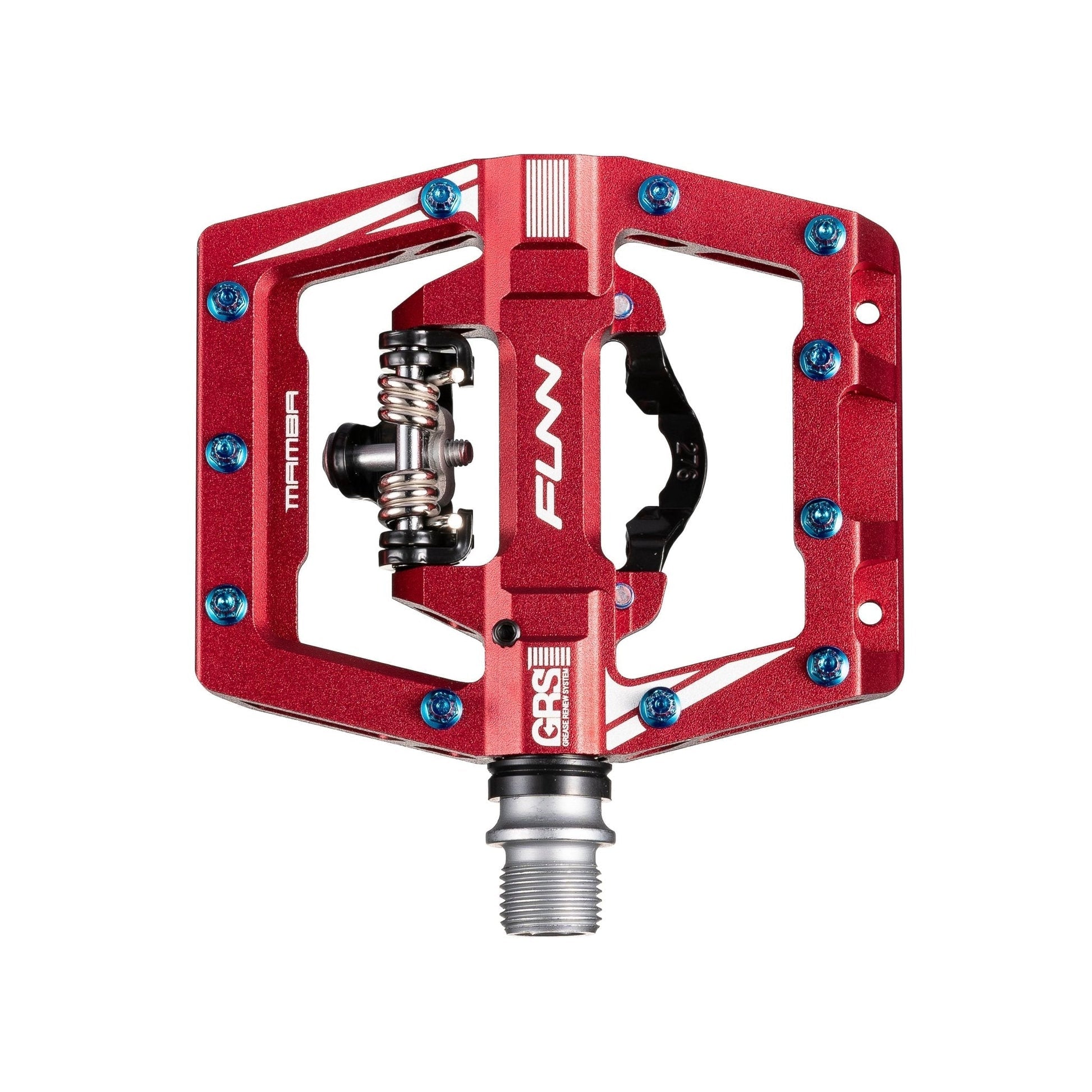 FUNN Mamba S SPD Clipless MTB Single Sided Pedal Pair - Red