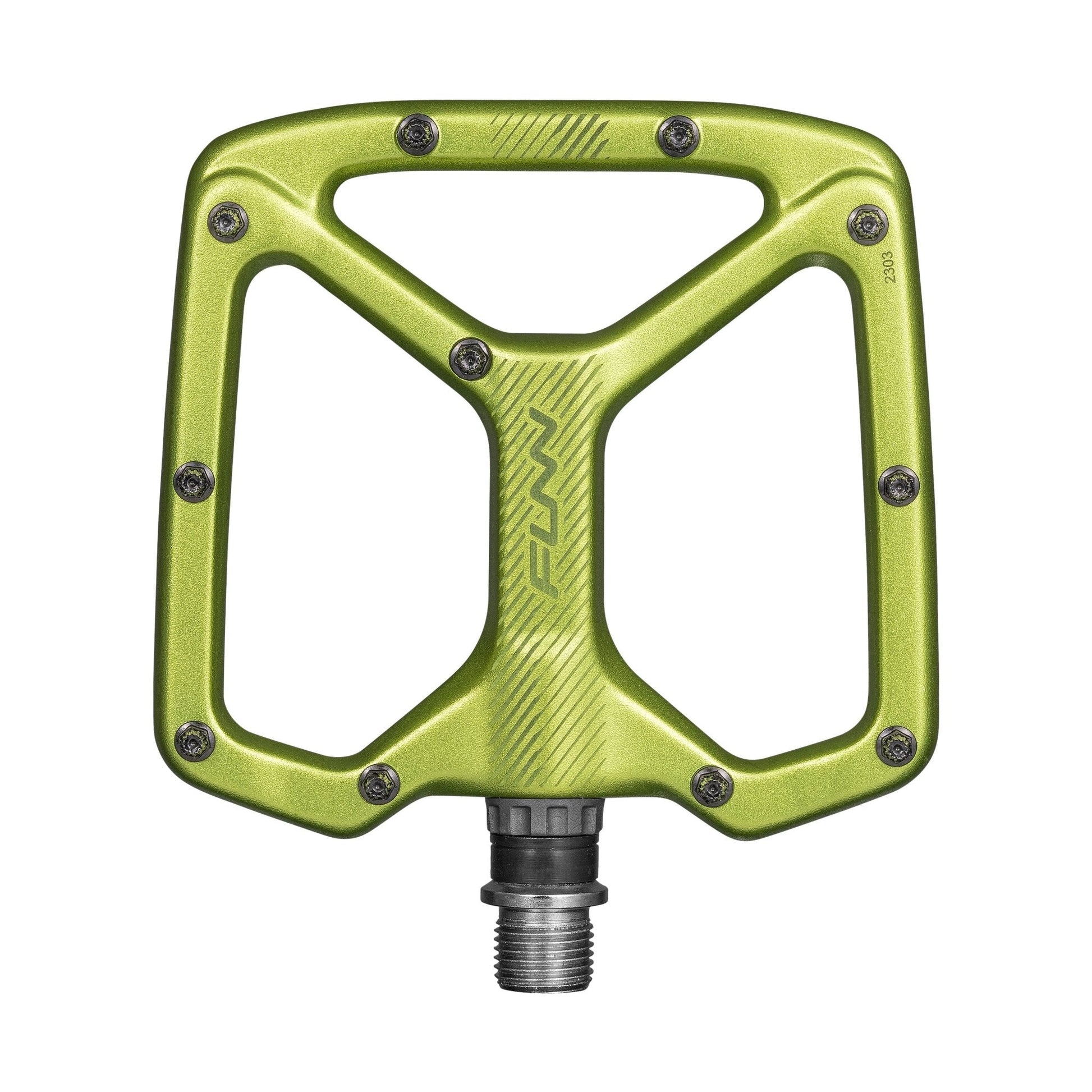 FUNN Python V2 Flat MTB Alloy Pedals - Green