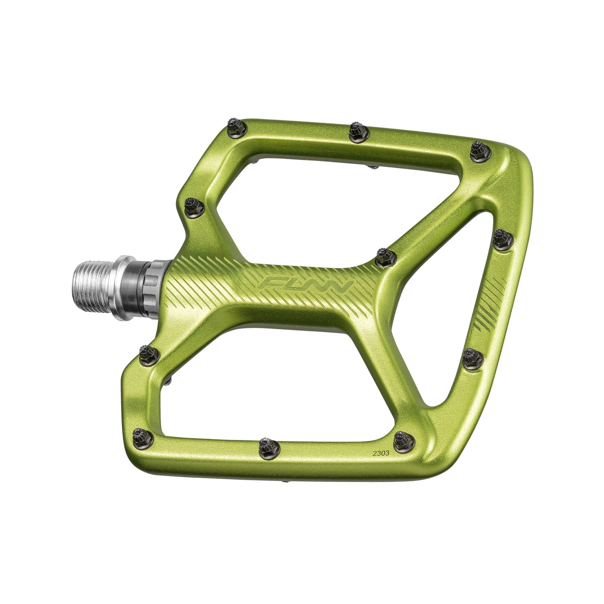 FUNN Python V2 Flat MTB Alloy Pedals - Green