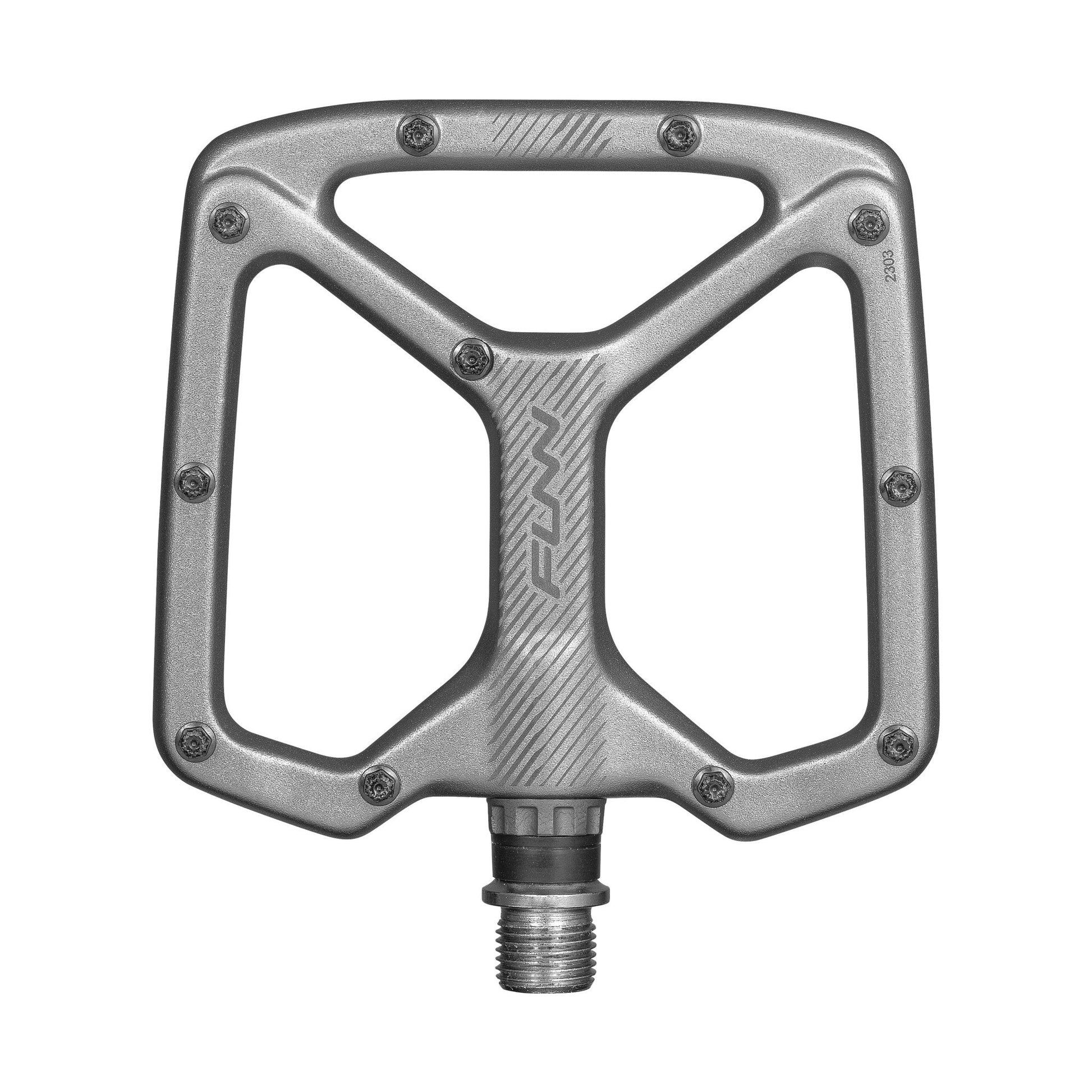 FUNN Python V2 Flat MTB Alloy Pedals - Grey