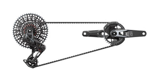 SRAM X0 T-Type Eagle V2 Transmission AXS Groupset (RD w/Battery/Charger/Cord - EC POD Ult - FC X0 Q174 CL55 DUB MTB Wide 165 w/DM 32t CR w/2 Guards - CN 126l - CS XS-1295 10-52t)