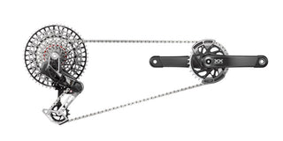 SRAM XX T-Type Eagle Transmission Powermeter AXS Groupset (RD w/Battery/Charger/Cord - EC POD Ult - PM XX Spindle Q174 CL55 DUB MTB Wide 165 w/DM 32t CR 2G - CN 126l - CS XS-1297 10-52t)