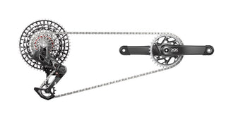 SRAM XXSL T-Type Eagle Transmission Powermeter AXS Groupset (RD w/Battery/Charger/Cord - EC POD Ult - PM Spider XXSL Q174 CL55 DUB MTB Wide 165 w/DM 34t CR - CN 126l - CS XS-1299 10-52t)