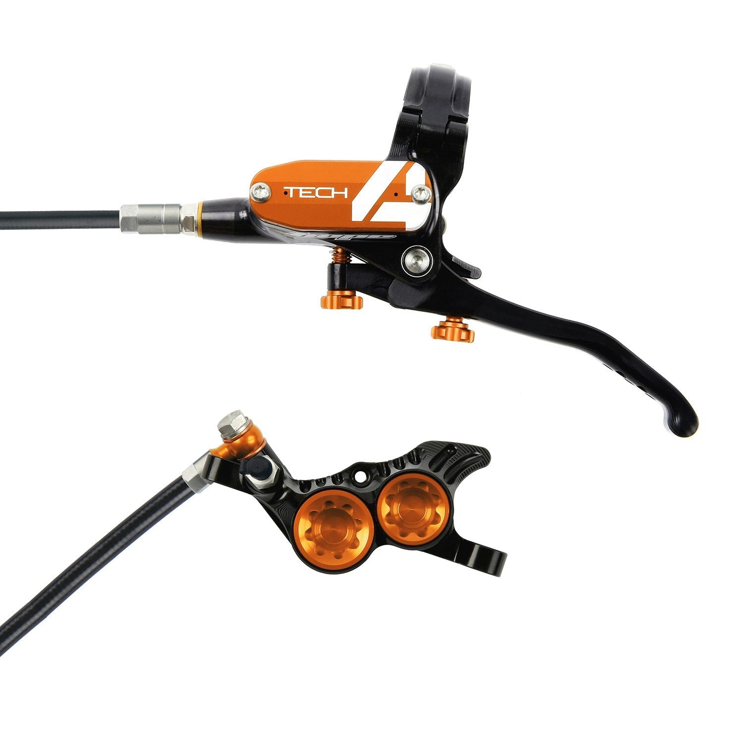 Hope Tech4 V4 Brake Front Black Cable - Black/Orange