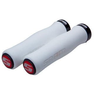 SRAM Locking Grips Contour Foam 129mm Black with Single Red Clamp and End Plugs