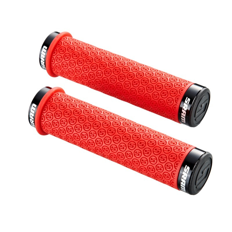 SRAM DH Silicone Locking Grips Black with Double Clamps &amp; End Plugs