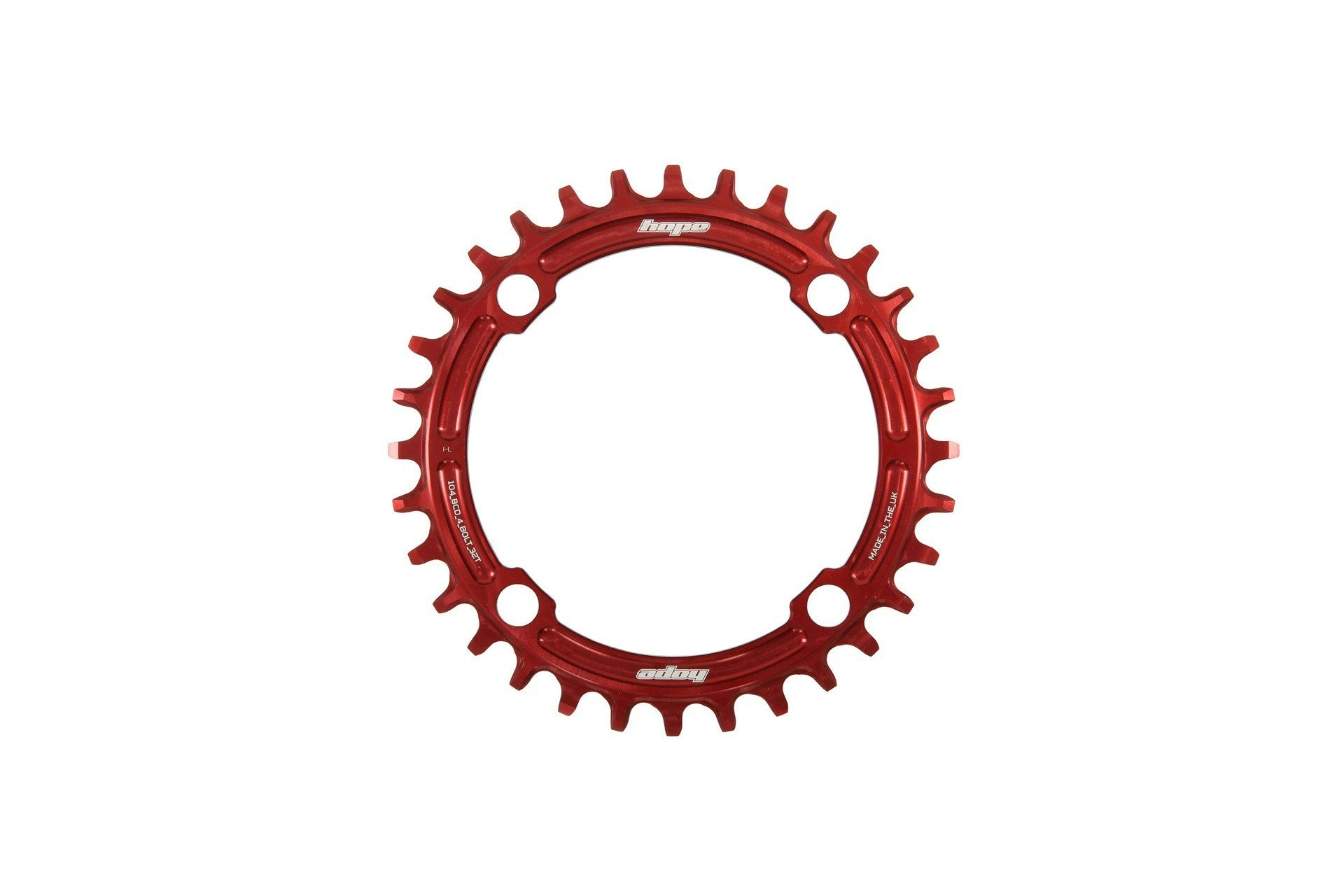 Hope R22 104BCD Chainring - 32 Teeth Red