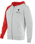 Dainese Paddock Hoodie - Glacier-Gray/Lava-Red/Black