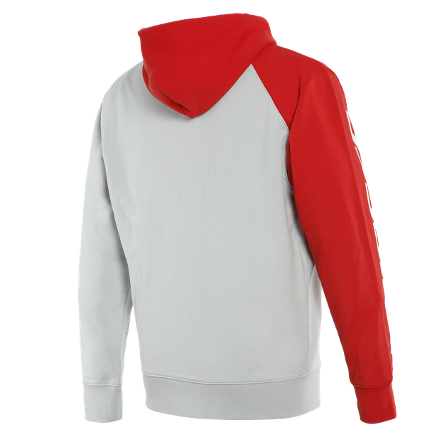 Dainese Paddock Hoodie - Glacier-Gray/Lava-Red/Black